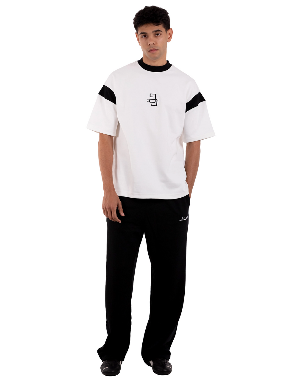 HAQ Shoulder Stripe–White