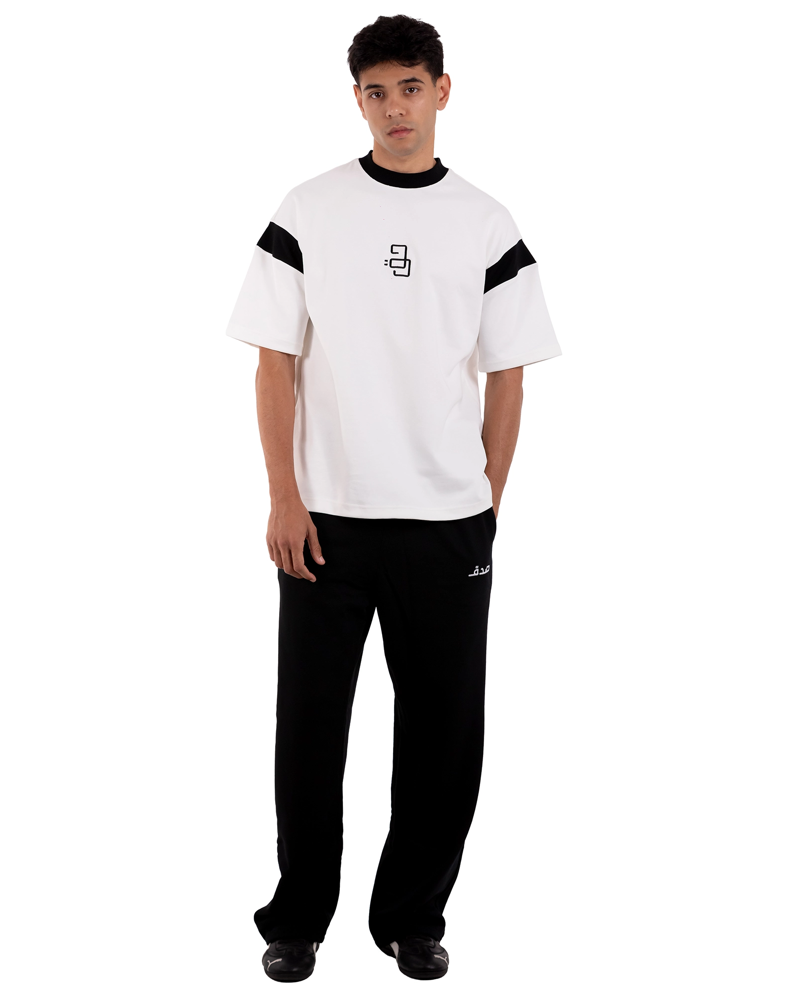 HAQ Shoulder Stripe–White