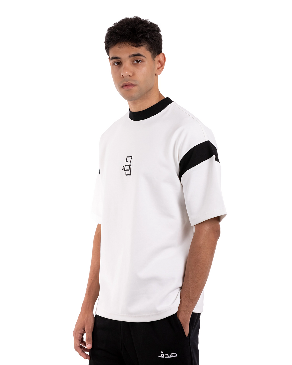 HAQ Shoulder Stripe–White