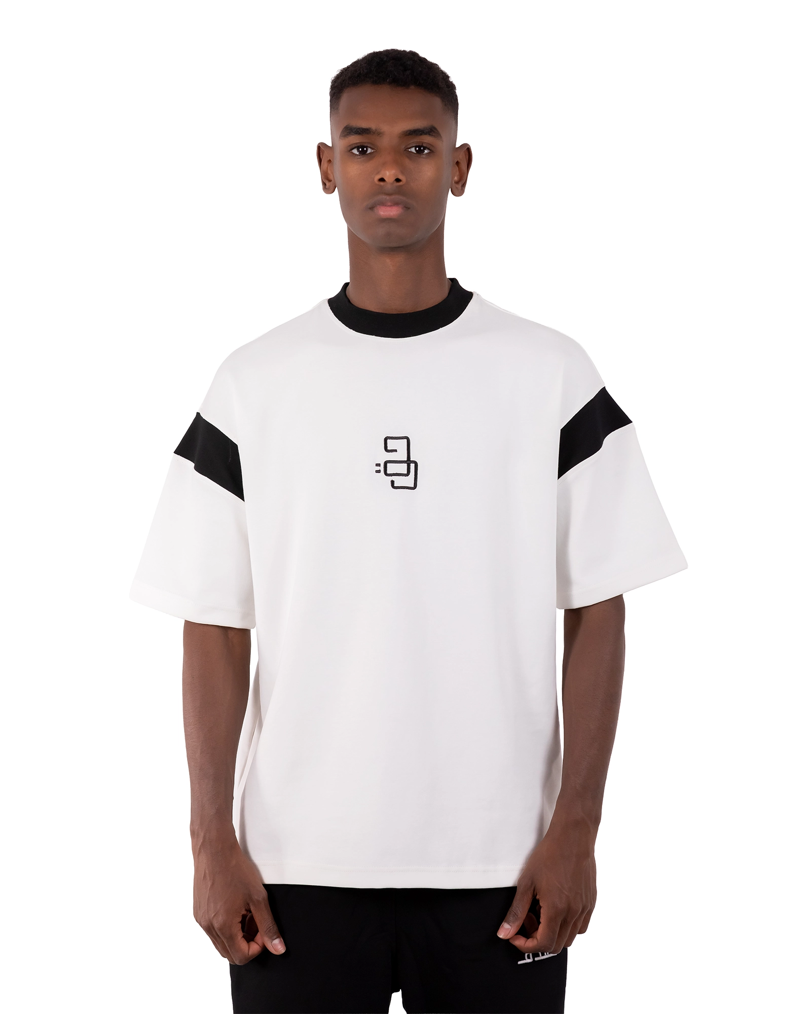 HAQ Shoulder Stripe–White