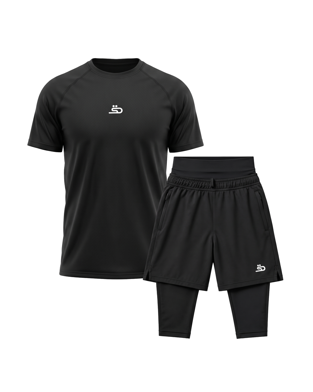 TEE+Short - Black Set